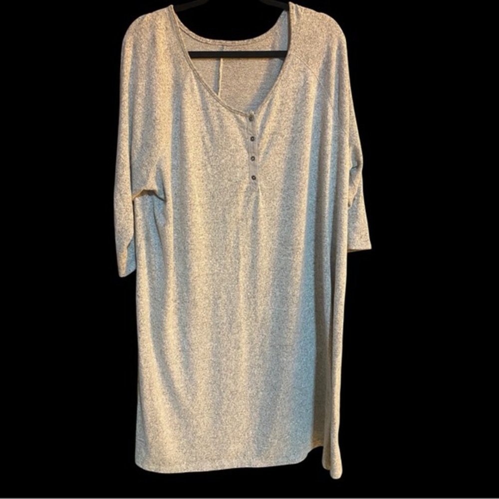 Women’s Plus Size Comfy Gray Marl Swing Dress.  Size 3X